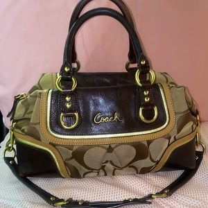 vintage coach bag Y2K brown bag shoulder or crossbody dark brown hardware